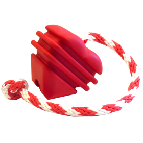 Heart on a String Dog Toy - Durable Rubber Tug Toy for Large Dogs