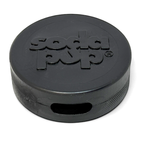 Hockey Puck Bully Stick Holder - Durable Rubber Treat Holder & Chew Toy