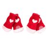 4 Pcs Red Hearts Dog Knitted Pet Socks Cartoon Cute Socks Dog Foot Covers Poodle Teddy Socks