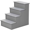 Pet Stairs Dog Steps for Couch Bed with Cushioned Cover Grey