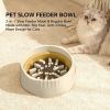 White dual-purpose slow food bowl, fast/slow food can be freely switched to adapt to different pet eating habits