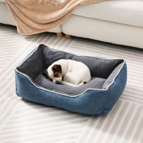 Small Dog Bed with Anti-slip Bottom, with Removable Washable Cover, Plush Pet Bed for Dogs , Cute puppy Pillow Bed
