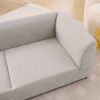 Comfortable Oversized Pet Sofa for Medium/Large Dogs - Modern Rectangular Design with Backrest, Armrests & Soft Cushion -Beige(56.5"*26"*17")