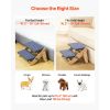 Wood Pet Stairs, 2-Step Dog Stairs for Beds, Sofa & Cars, 110lbs Load Capacity, Floded Flat Design, Stable & Sturdy Cat & Dog Step Ladder for Small Me