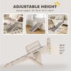 Dog Ramp, Folding Pet Ramp, 4 Adjustable Height from 15" to 19", Dog Step with Side Rails for Small to Large Pets