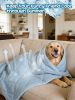 40x60in Large Cooling Blanket for Dogs - Machine Washable Soft Blanket with Q-MAX>0.4, Fits Medium Large Dogs, Summer Cooling Mat for Dog Kennel Car S