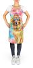 Golden Retriever Hippie Dawg Apron Cooking Kitchen Server Baking Crafts Gardening for Adult Women Men, Unisex, Large, Multicolor
