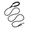 Rope Dog Leash, 6ft Heavy Duty Dog Leash with Comfortable Padded Handle, Strong Nylon Thick Leash with Reflective Threads, Dog walking and Training Le