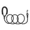 Rope Dog Leash, 6ft Heavy Duty Dog Leash with Comfortable Padded Handle, Strong Nylon Thick Leash with Reflective Threads, Dog walking and Training Le