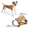 Dog Harness for Large Dogs, No Pull Tactical Dog Harness Adjustable Pet Vest, with Handle, Metal Rings, Buckles, Reflective Stitching Nylon Oxford Fab