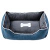 Small Dog Bed with Anti-slip Bottom, with Removable Washable Cover, Plush Pet Bed for Dogs , Cute puppy Pillow Bed