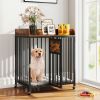 27.5 Inch Dog Crate Furniture with Wheels for Puppies