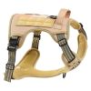 Dog Harness for Large Dogs, No Pull Tactical Dog Harness Adjustable Pet Vest, with Handle, Metal Rings, Buckles, Reflective Stitching Nylon Oxford Fab