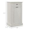Kitchen Tilt Out Trash Bin Cabinet Free Standing Storage Cabinet with Drawer, Gray
