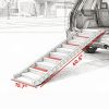 Gray Portable Dog Ramp Foldable Stairs for Medium Small Dogs to Get on Car Truck SUV