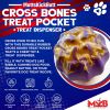 Cross Bones Bully Stick Holder & Chew Toy for Heavy Chewers | Purple | USA Made