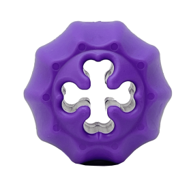 Cross Bones Bully Stick Holder & Chew Toy for Heavy Chewers | Purple | USA Made