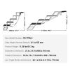Dog Stair for Cars, Wide 5-step Dog Car Steps, Folding Dog Car Ramp with Nonslip Surface, Portable Pet Steps Lightweight Aluminum for Car