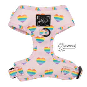 Adjustable Harness (Color: Paws of Love, size: large)