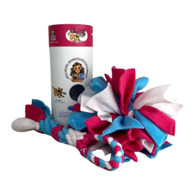 3-in-1 Enrichment Tube for Dogs - Tug Toy, Treat Dispenser & Snuffle Ball (Color: Blue)