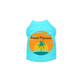 French Polynesia- Dog Shirt (Color: Blue, size: X Small)