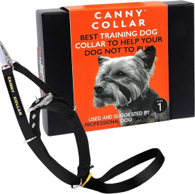 Canny Collar No-Pull Dog Head Collar Gentle & Humane Leash Training Aid (Color: black, size: Size 1 - Neck size 9"-11")