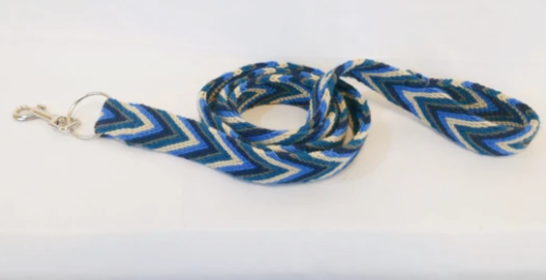Handmade Wayuu Pet Leash (Color: Blue)