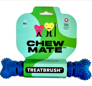 Natural Rubber Bone Toothbrush Toy (size: Medium/Large Dogs)