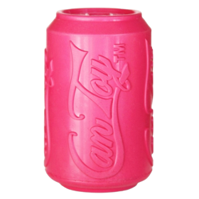 Puppy Can Toy Durable Rubber Chew Toy & Treat Dispenser (Color: Pink)