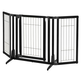 Richel Premium Plus Freestanding Pet Gate (Color: black)
