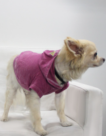 Doggy Hoodie French Terry (Color: Magenta, size: small)