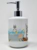 Ceramic Soap Dispenser Hand Soap Dispenser Pump Bottles for Bathroom Kitchen, Empty Refillable Liquid Soap Container