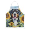 Sunflowers Apron Cooking Kitchen Server Baking Crafts Gardening for Adult Women Men, Unisex, Large, Multicolor