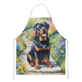 Spring Path Apron Cooking Kitchen Server Baking Crafts Gardening for Adult Women Men, Unisex, Large, Multicolor (Breed: Rottweiler)