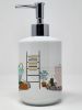 Ceramic Soap Dispenser Hand Soap Dispenser Pump Bottles for Bathroom Kitchen, Empty Refillable Liquid Soap Container