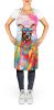 Doberman Pinscher Hippie Dawg Apron Cooking Kitchen Server Baking Crafts Gardening for Adult Women Men, Unisex, Large, Multicolor