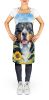 Sunflowers Apron Cooking Kitchen Server Baking Crafts Gardening for Adult Women Men, Unisex, Large, Multicolor