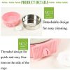 Crate Dog Bowl; Removable Stainless Steel Hanging crate Bowl Food & Water Feeder Coop Cup for Puppy
