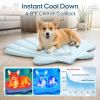 Dog Cooling Mat, Washable Pet Cooling Mat, Medium 35" x 33" Thick & Durable Large Cooling Mat for Dogs, Portable Foldable Premium Cooling Pad for Indo