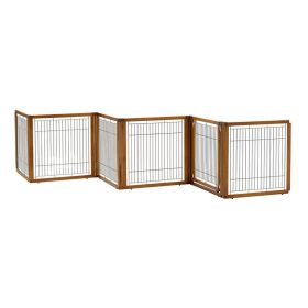 Richell Convertible Elite 6 Panel Pet Gate (Color: Autumn Matte)