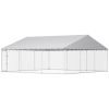 Heavy Duty Outdoor Dog Kennel with Waterproof Roof, Secure Latch, Chain Link Dog Run for Backyard