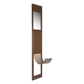 Dog Door for Sliding Glass Door, Adjustable Height, Aluminum Alloy Frame with Rotating Hinges, Lock Design (size: 75 7/8 To 80 11/16 In)
