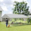 Heavy Duty Outdoor Dog Kennel with Waterproof Roof, Secure Latch, Chain Link Dog Run for Backyard