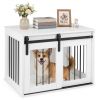 Dog Crate Furniture Heavy Duty Dog Kennel with Sliding Barn Door
