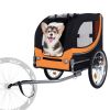 Large Folding Bike Trailer for Dogs – 66LB Capacity All-Terrain Pet Carrier, Durable Steel Frame for Cycling, Jogging, Camping & Outdoor Adventures